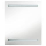 LED Bathroom Mirror Cabinet Black 50x14x60 cm 326480