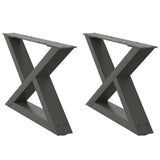 Coffee Table Legs 2 pcs Anthracite 50x cm Steel 4012686