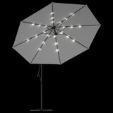 Cantilever Garden Parasol Sand Polyester fabric Large Tiltable 44523
