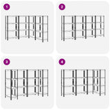 4-Layer Storage Shelves 4 pcs Blue Steel&Engineered Wood 3307581