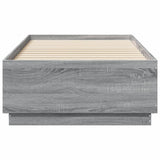 Bed Frame with LED without Mattress Grey Sonoma 75x190 cm Small Single 3209672