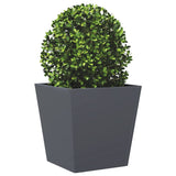 ZNTS Garden Planters Anthracite 2 pcs 40x40x40 cm Steel 851057