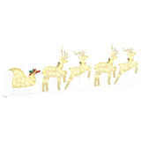 LED Reindeers 5 pcs Gold Fabric 3385887