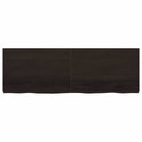 Table Top Dark Brown 180x60x cm Treated Solid Wood Oak 3156457