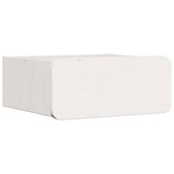 Bedside Table White 39 x 34 x 16.5 cm Solid pine wood 873501