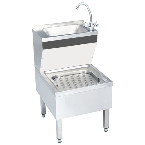 Commercial Hand Wash Sink with Faucet Freestanding Stainless Steel 51116