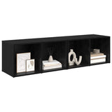 TV Cabinet Set 2 pcs Black Oak 37 x 35 x 72 cm Engineered Wood 3393520