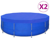 Pool Covers 2 pcs PE Round 460 cm 90 g/m 3082801