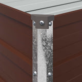 Raised Garden Bed Brown 600 x 40 x 24 cm cold-rolled steel 8006377