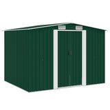 Garden Storage Shed Green Metal 257x205x178 cm 42910