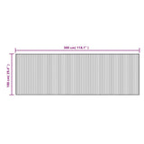 Rug Rectangular Brown 100x300 cm Bamboo 376950