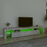 TV Cabinet with LED Lights Concrete Grey 215x36.5x40 cm 3152797