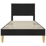 Bed Frame with Headboard Black 90 x 190 cm Fabric 42027614