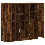 3 Piece Kitchen Cabinet Set Smoked Oak Engineered Wood 3324155