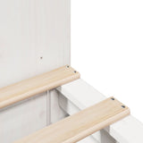 Bookcase Bed without Mattress White 120x200 cm Solid Wood 3323873