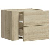 ZNTS Wall-mounted Bedside Cabinets 2 pcs Sonoma Oak 45x30x35 cm 848330