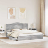 Storage Bed Grey Sonoma 180 x 200 cm Engineered Wood 3413483