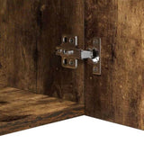 Sideboard with LED Lights Smoked Oak 80x35x75 cm 815729
