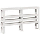 Bed Frame with Headboard White 140x190 cm Solid Wood Pine 3306355