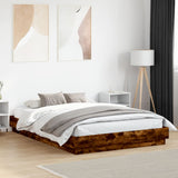 Bed Frame without Mattress Smoked Oak 120x200 cm 3209867