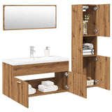4 Piece Bathroom Furniture Set Artisan Oak Engineered Wood 3328600