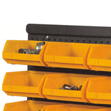 32 Piece Storage Bin Kit with Wall Panels Yellow and Black 151832