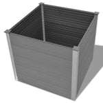 ZNTS Garden Raised Bed WPC 100x100x91 cm Grey 43606