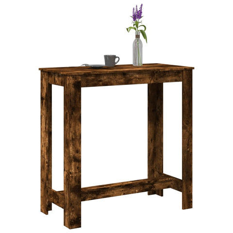 ZNTS Bar Table Smoked Oak 102x50x103.5 cm Engineered Wood 854413