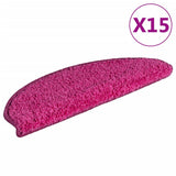 Stair Mats 15 pcs 65x21x4 cm Pink Half Round Large 322381