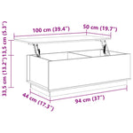 Coffee Table 100x50x35 cm Solid Wood Pine 813420