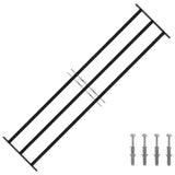 Window Grille 174 x 45 cm Powder-Coated Steel Black 42020563