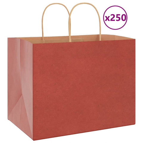 ZNTS Paper Bags 250 pcs with Handles Red 32x22x24 cm 4101763