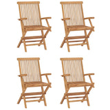 5 Piece Folding Outdoor Dining Set Solid Wood Teak 3096576