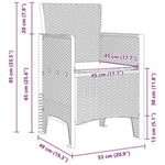 ZNTS Garden Chair Set of 4 White Rattan Standard Durable 847480