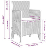 ZNTS Garden Chair Set of 4 White Rattan Standard Durable 847480