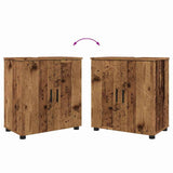 Bathroom Furniture Set 2 pcs Old Wood Engineered wood & Metal 3392941