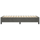 Box Spring Bed Frame Dark Grey Single Velvet 3121221