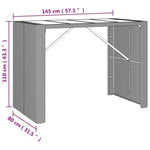7 Piece Garden Bar Set Grey Poly Rattan& Solid Wood Acacia 3187687