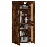 Highboard Smoked Oak 69,5x34x180 cm Engineered Wood 3199678