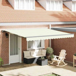 Retractable Awning Manual Cream 400x300 cm Fabric 3330491