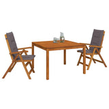 3-Piece Garden Dining Set 3 pcs Natural Solid Acacia Wood 3434609
