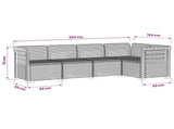 5-Seater Garden Sofa Rattan Look PP White 3444032