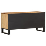 TV Cabinet 100x34x46 cm Solid Wood Rough Mango 377514