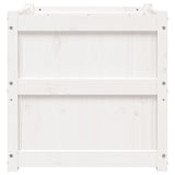 Garden Planters 2 pcs White Solid Wood Pine 837427