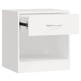 242547 Nightstand 2 pcs with Drawer White