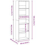 Bookcase Artisian Oak 60x30x189 cm Engineered Wood 857925