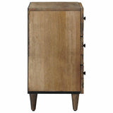 Bed cabinet with Drawer Brown 50 x 33 x 60 cm Solid Mango Wood 4018341