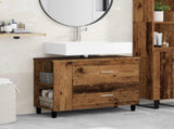 Bathroom Vanity Unit Old Wood 80 x 35 x 60 cm Engineered Wood 889393