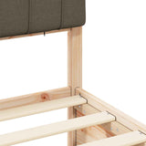 Bed Frame with Upholstered Headboard Taupe 140 x 200 cm 3398232
