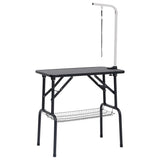 ZNTS Adjustable Dog Grooming Table with 1 Loop and Basket 171067